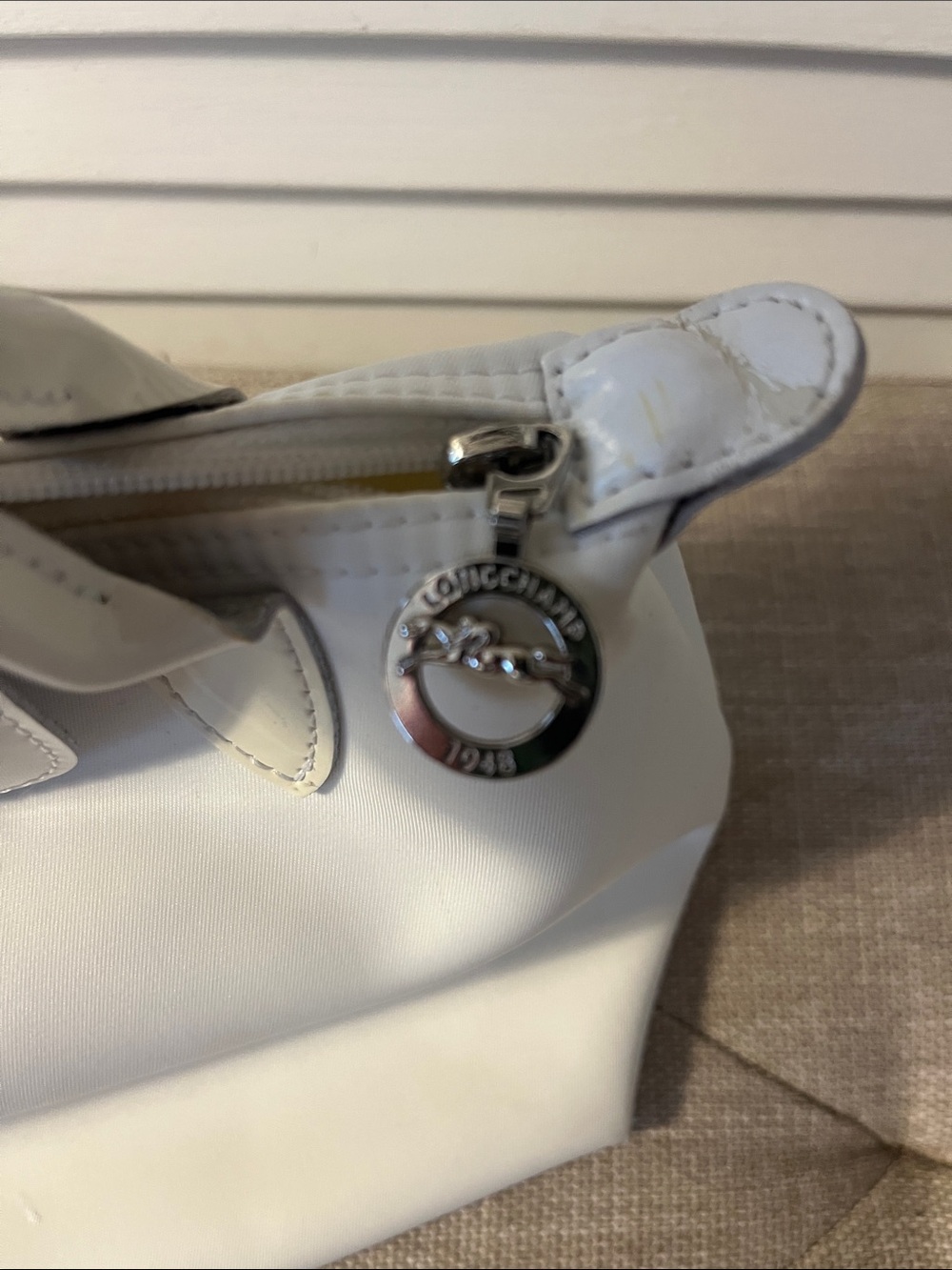 Longchamp Cream Le Pilage Handbag - Picture 4 of 13